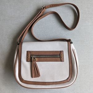 Cream/Carmel Brown Crossbody